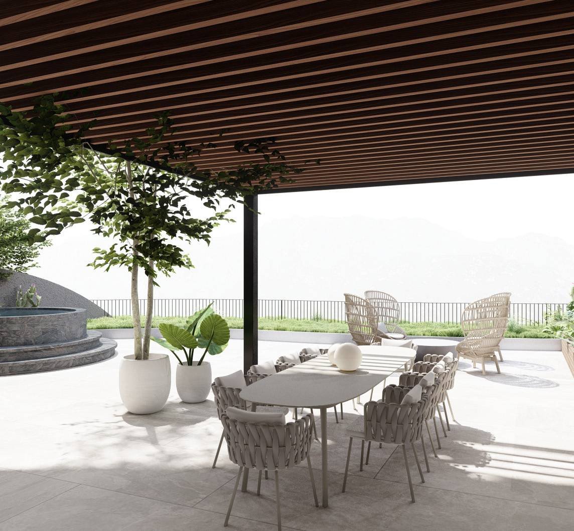 Pergola and outdoor dining